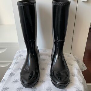 UGG Tall Black Rain Boots Sz. 9